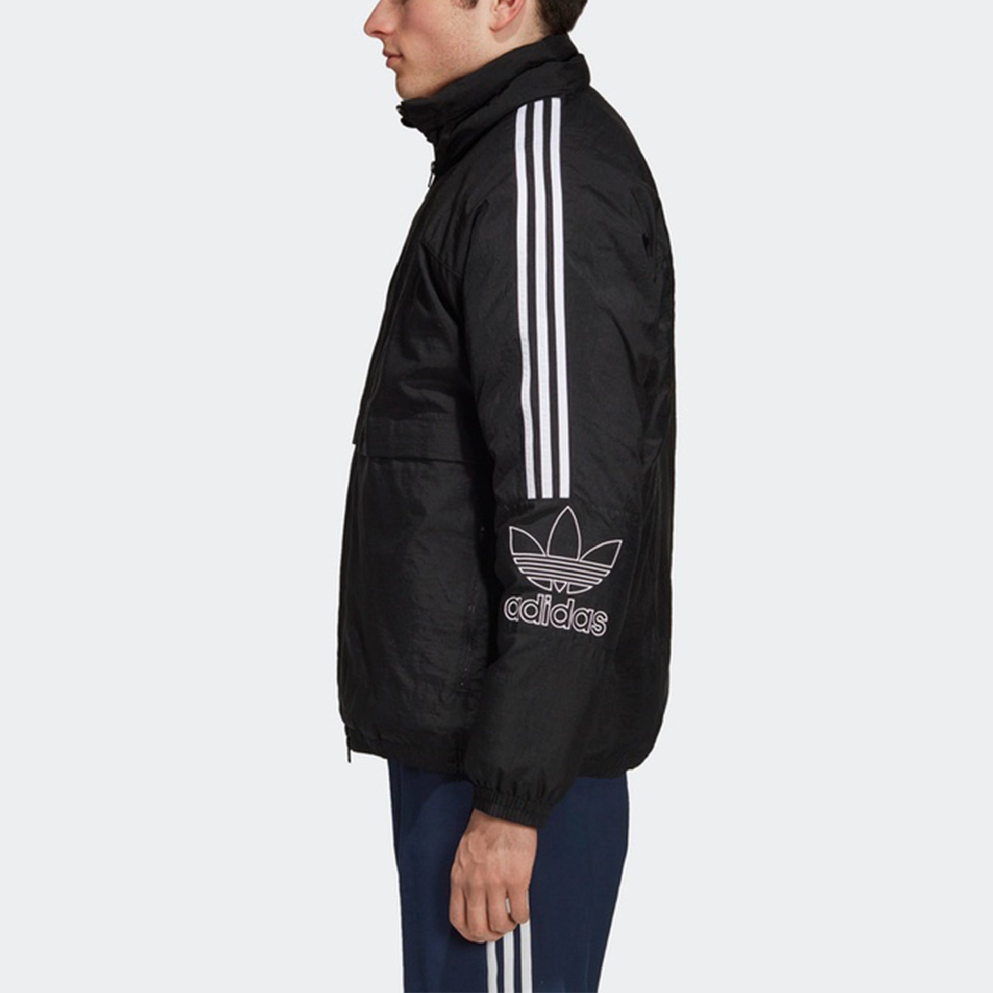 adidas originals Outline Tref Lg Stay Warm Sports Stand Collar Down Jacket Black DH5000
