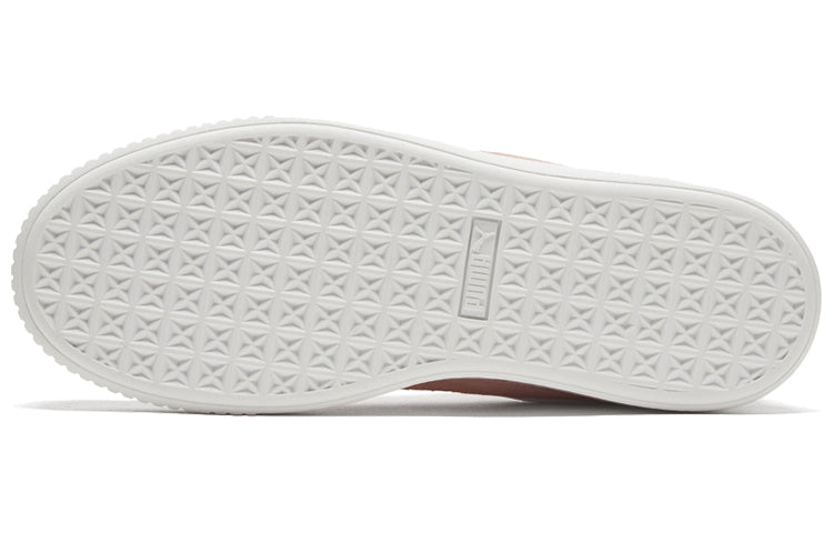 (WMNS) PUMA Platform Velvet Pink/White Low Casual Board Shoes 373935-02