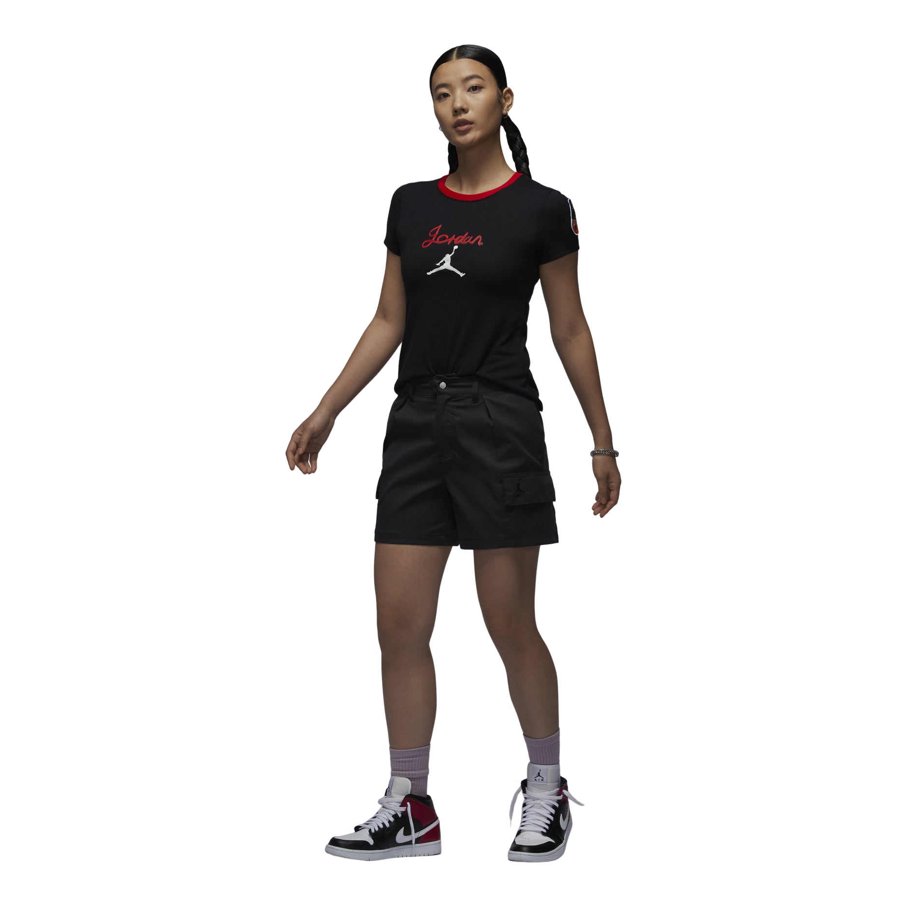 (WMNS) Air Jordan Chicago Shorts Asia Sizing 'Black' FN5682-010
