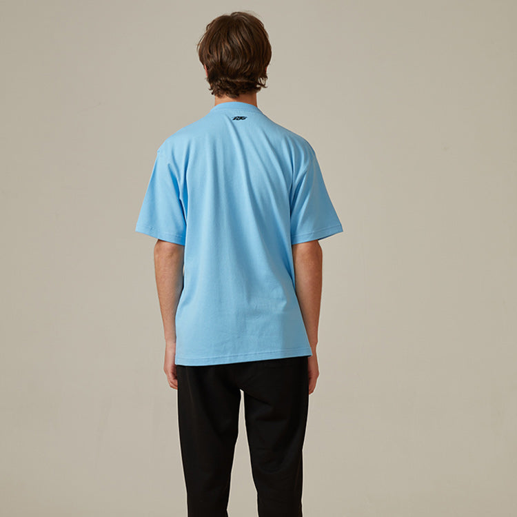 PJ's Vigor Leopard print Alphabet Pattern Short Sleeve Unisex Blue 20SSTS1019-P