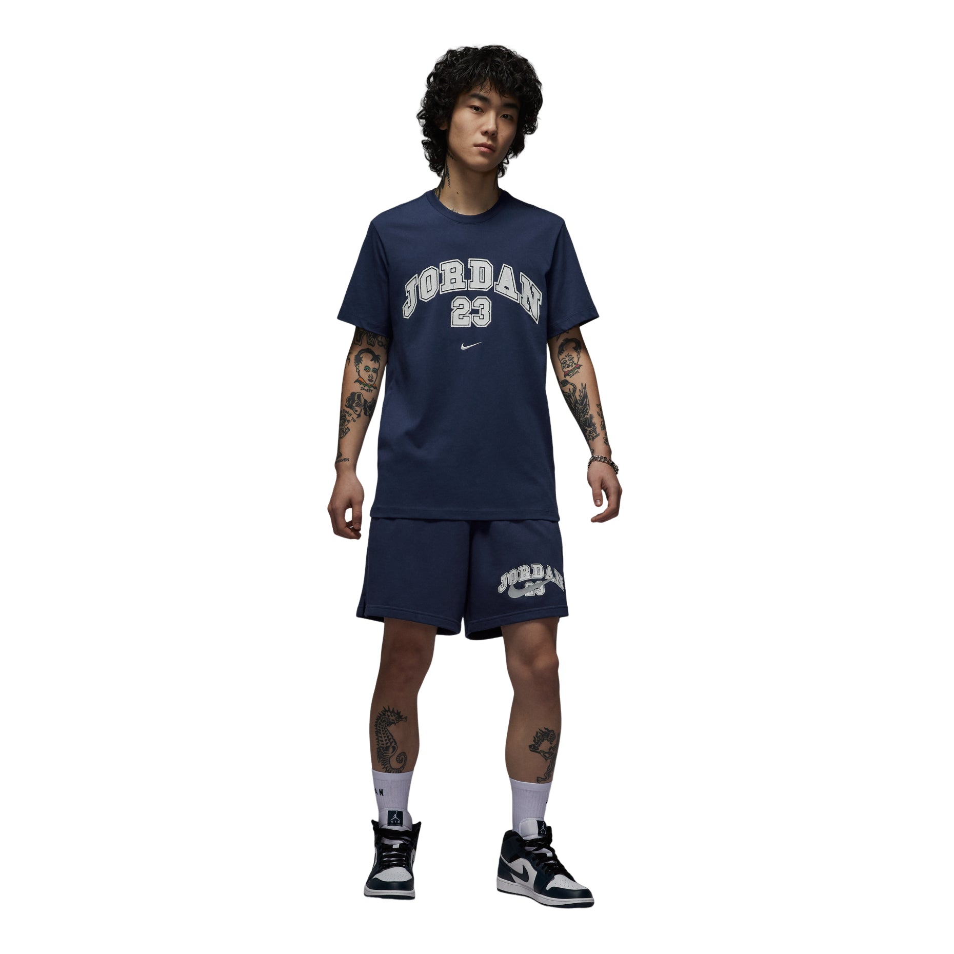 Air Jordan MVP T-Shirt Asia Sizing 'Navy White' IB7525-410