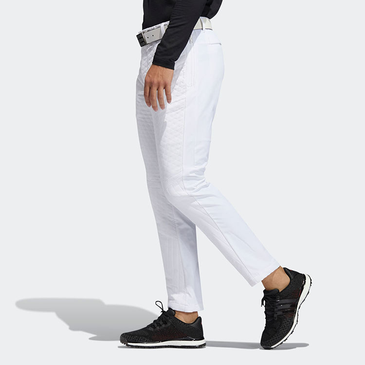 adidas Quilting Pt Golf Sports Training Casual Long Pants White FS6967
