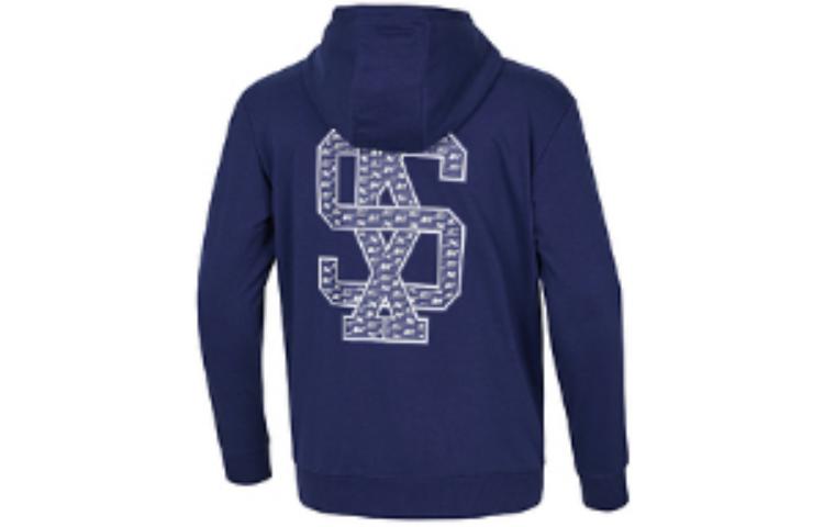 Skechers Logo Printed Hoodie 'Black White Blue' P421U035