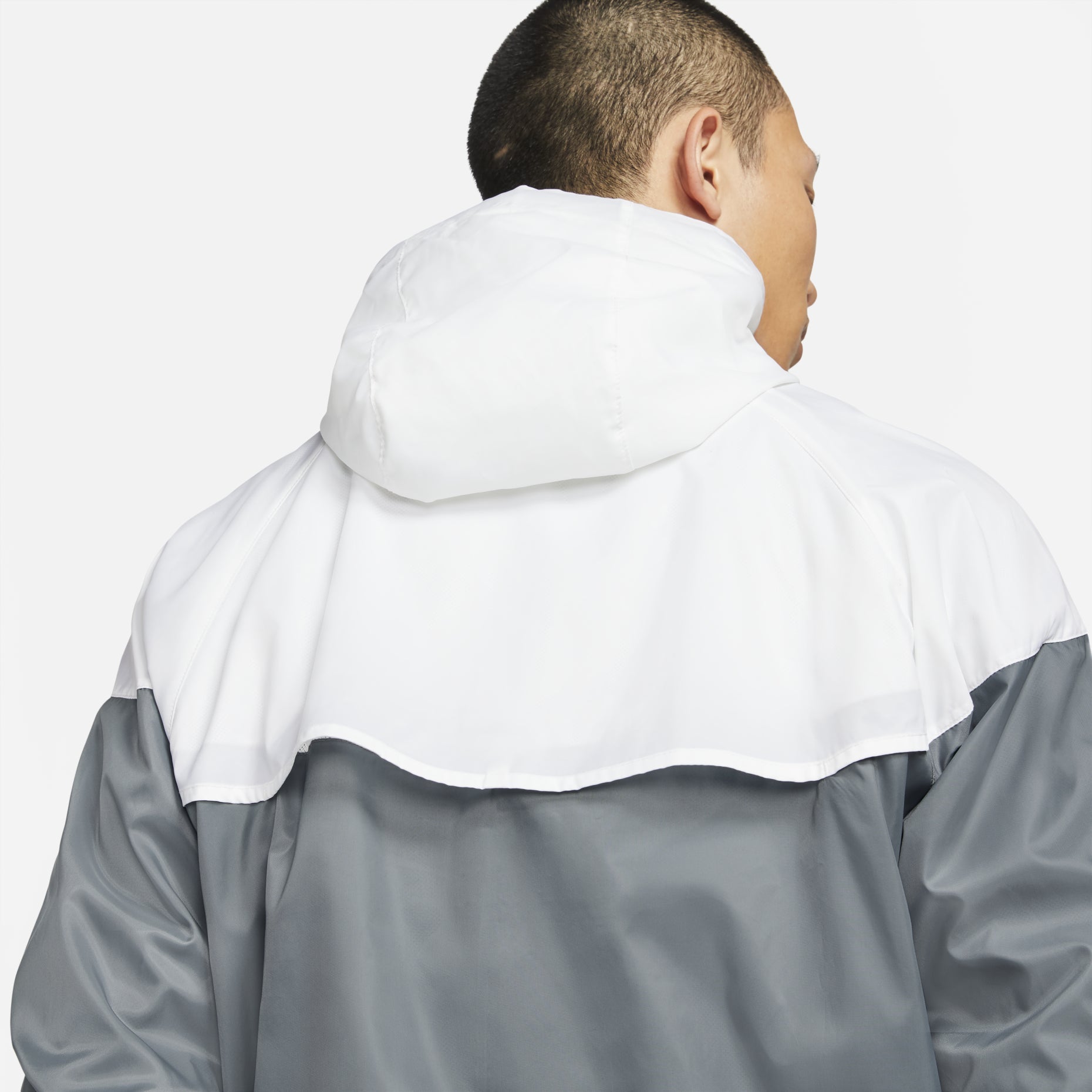 Nike Sportswear Windrunner Sports Training hooded Woven Jacket Gray White DA0002-084