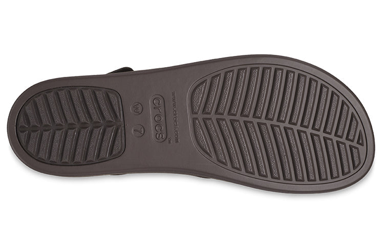 (WMNS) Crocs Brooklyn Croco Low Espresso Sandal 'Brown' 208585-206