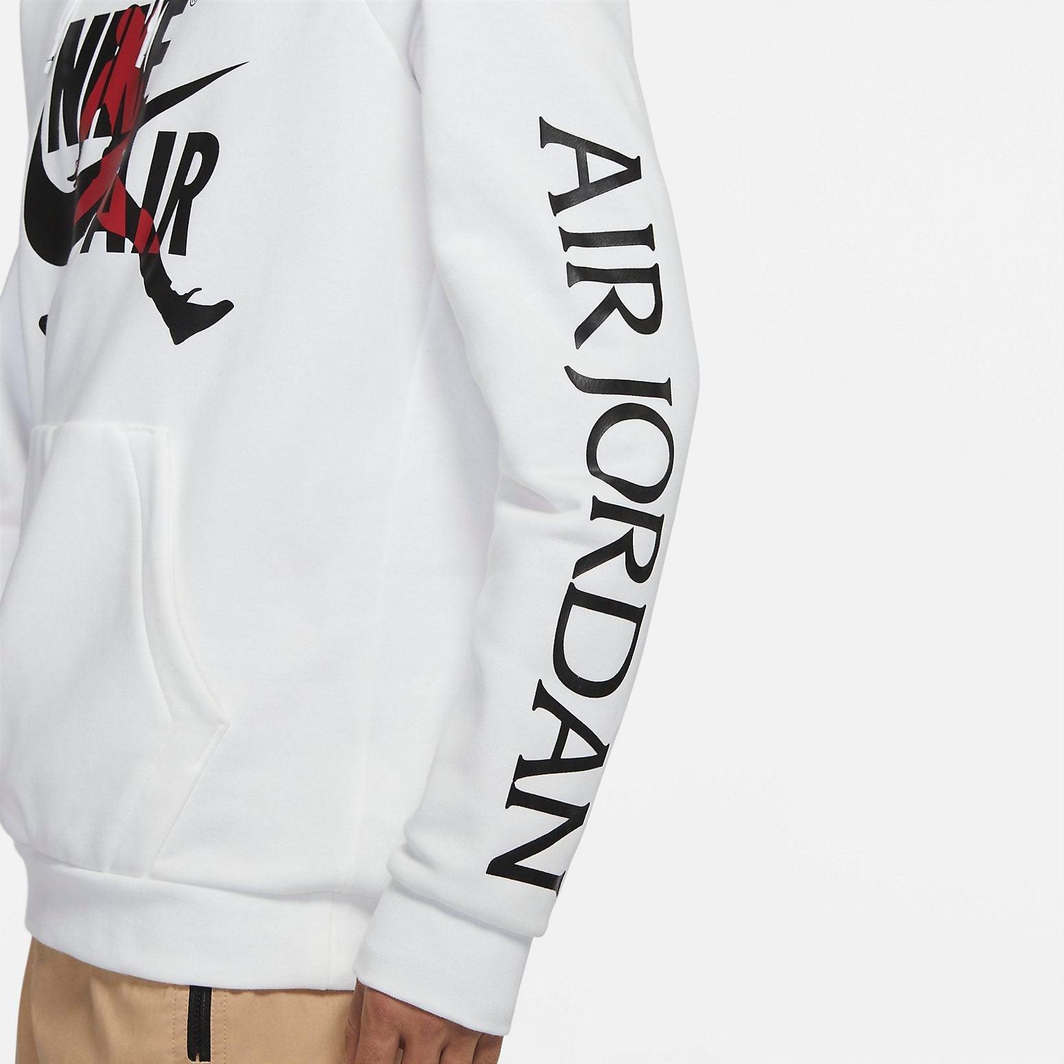 Air Jordan Alphabet Logo Pullover Hooded Fleece 'White' DH9505-101