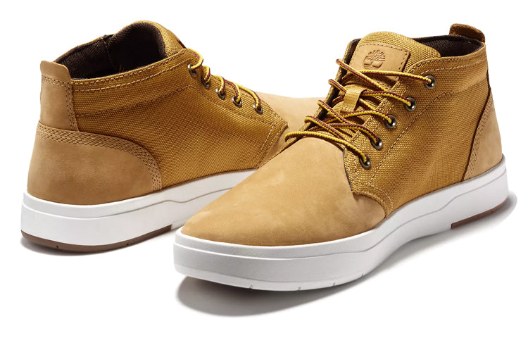 Timberland Davis Square Chukka Leather and Fabric Boots 'Wheat' A1OI3231