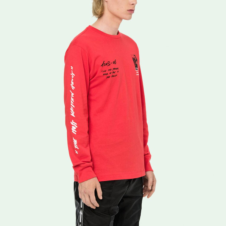 Off-White SS19 Mens Logo Long Sleeve Mona Lisa OMAB001S191850052010