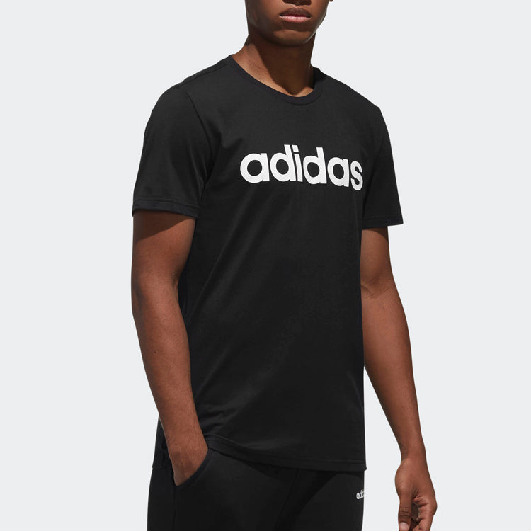 adidas neo Alphabet Logo Short Sleeve Black DW7911
