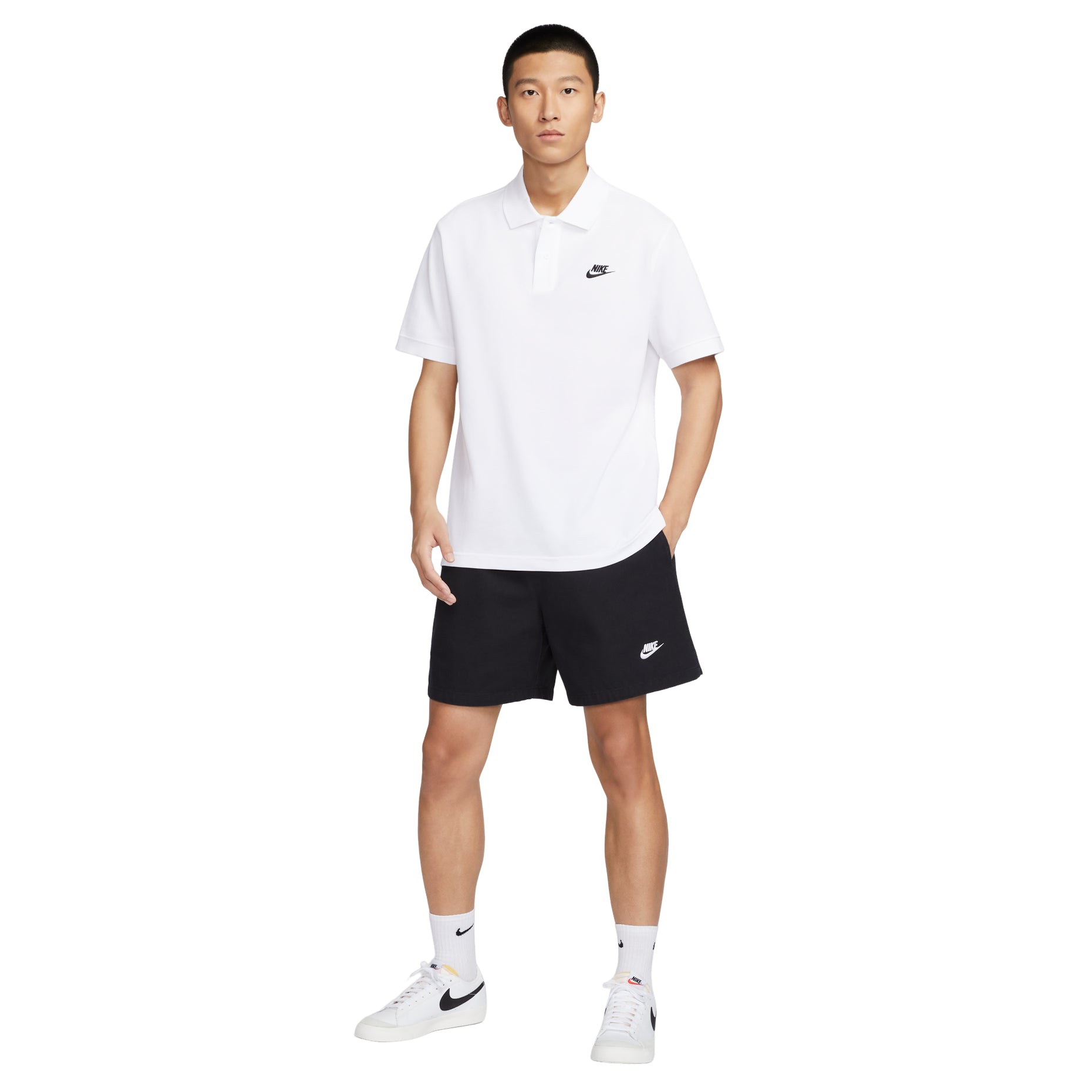 Nike Sportswear lapel Short Sleeve Polo Shirt White CJ4457-100