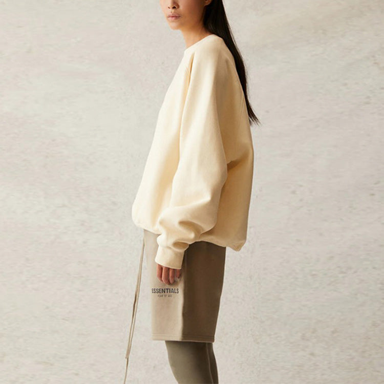 Fear of God Essentials SS21 Pull-Over Crewneck Buttercream Cream FOG-SS21-578