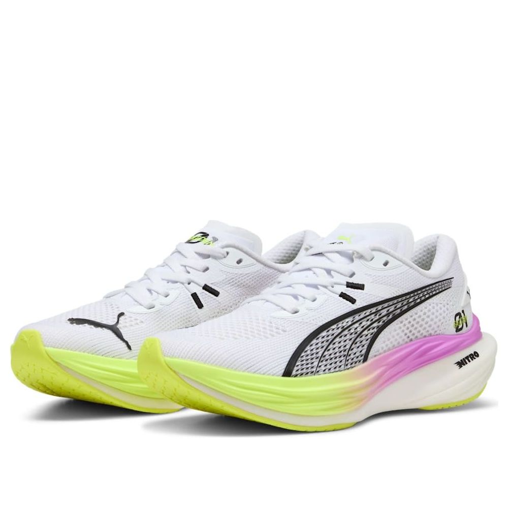 (WMNS) PUMA Deviate Nitro 3 Ekiden Glow 'White Pure Magenta Yellow' 311895-01