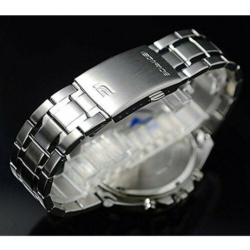 CASIO Quartz Waterproof EDIFICE Stainless Steel Strap Black Watch Dial Mens Black Analog EFR-552D-1A3V