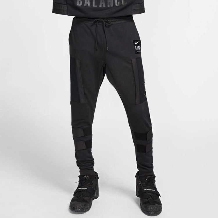 Men's Nike x UNDERCOVER Crossover Solid Color Alphabet Printing Sports Hoodie Pants Suit Autumn Black / Black BV7138-010