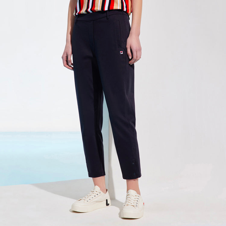 (WMNS) FILA Solid Color Straight Knit Casual Pants Blue F11W121601F-NV