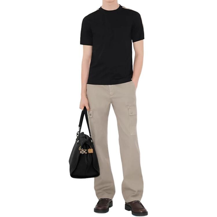 Burberry 26 Check Trim Cotton T-shirt 'Black' 81062481