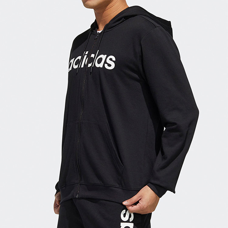 adidas Neo Sportswear Pullover Hoodie 'Black White' FP7434