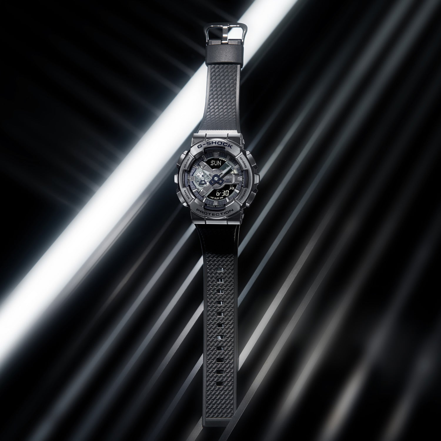 CASIO G-Shock Digital-Analog 'Black Silver' GM-110BB-1APR