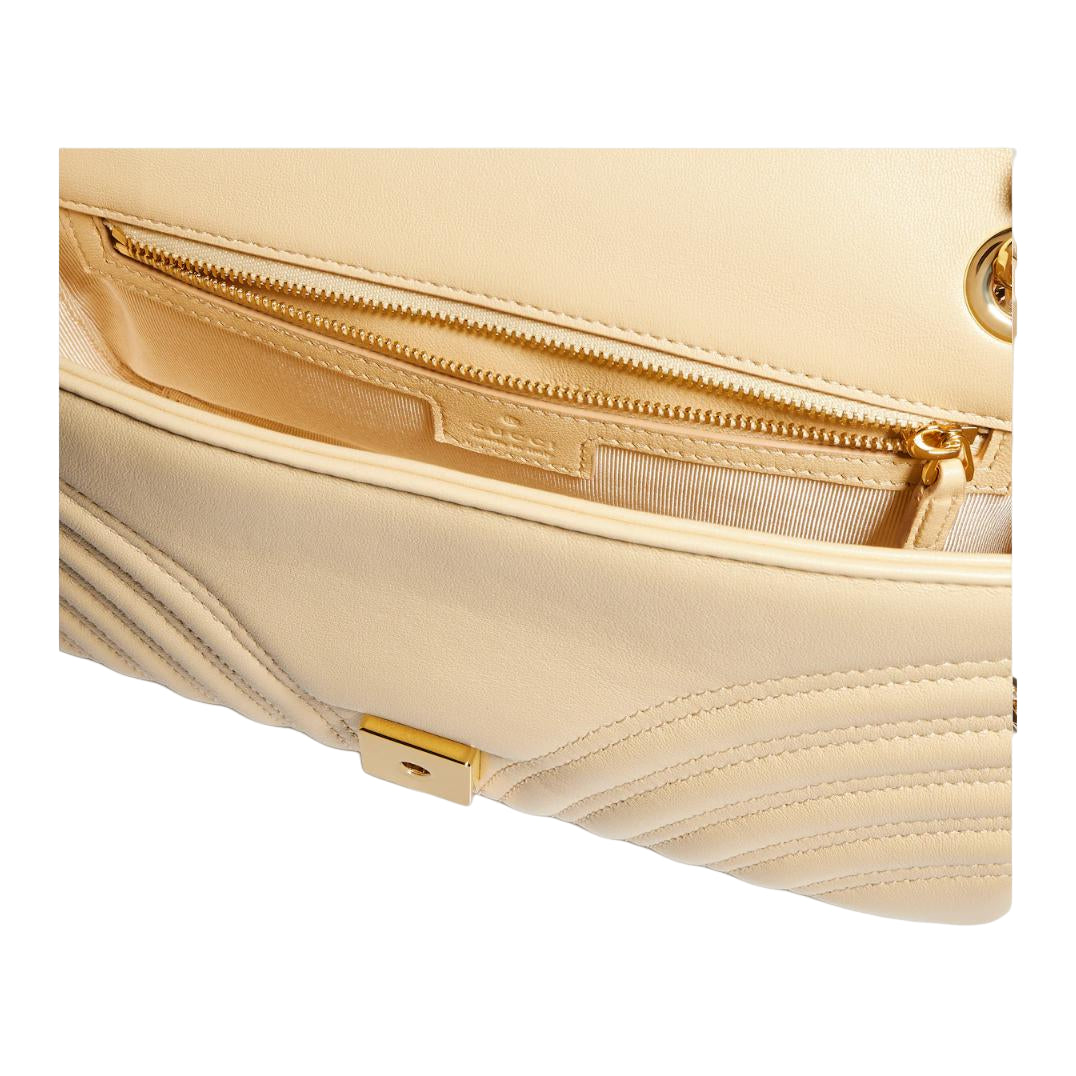 (WMNS) Gucci GG Marmont Medium Shoulder Bag 'Light Yellow' 837267-AAGUE-9305
