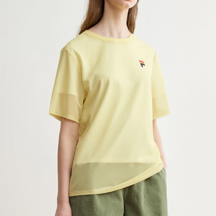 (WMNS) FILA Sports Loose Short Sleeve Yellow F11W028110F-YE