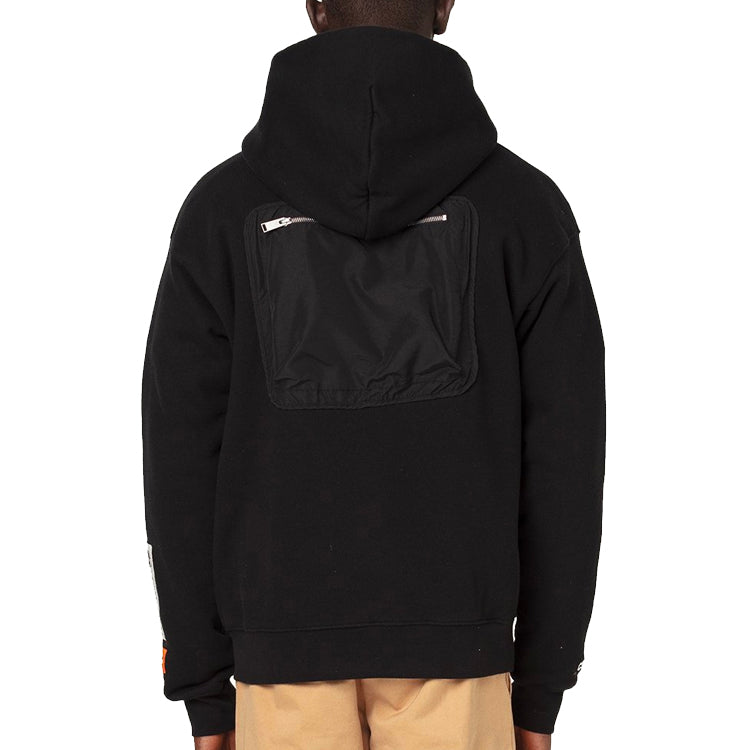 Men's HERON PRESTON Long Sleeves hooded Sports Black HMEA054F20JER0011000