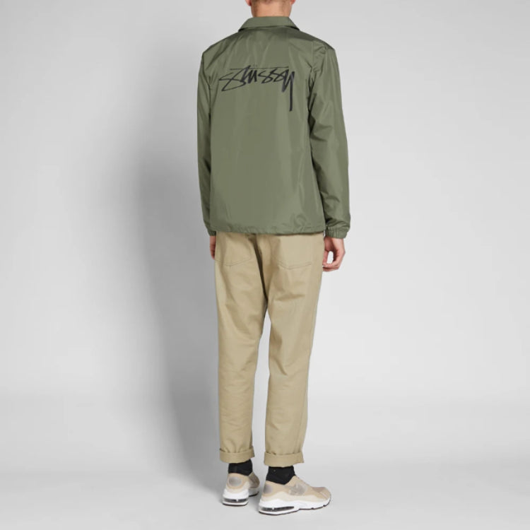 Stussy Back LOGO Printing Coach Jacket Unisex Green 115394