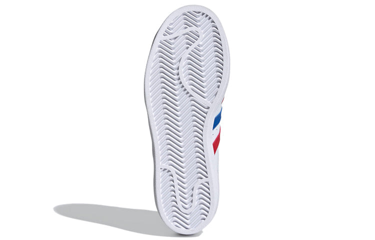 (GS) adidas originals Superstar J 'White Red Blue' FW5851
