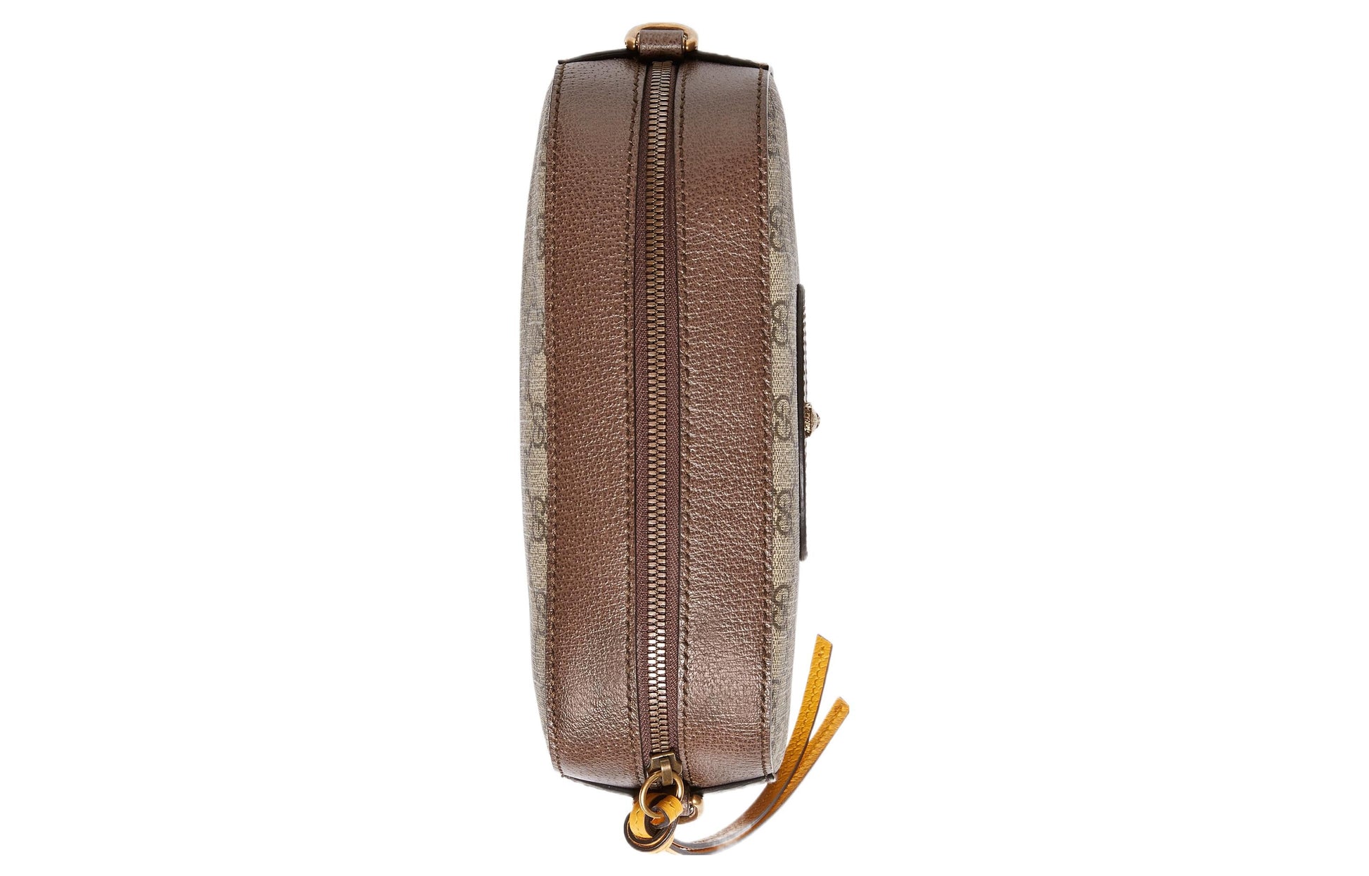 Gucci Neo Vintage Metallic Tiger Head Logo Stripe Messenger Bag 'Brown Yellow' 476466-K9GVT-8856
