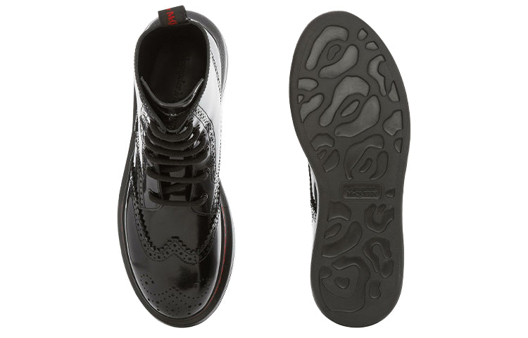 (WMNS) Alexander McQueen Hybrid Lace Up Boot 'Black' 586402WHX511000