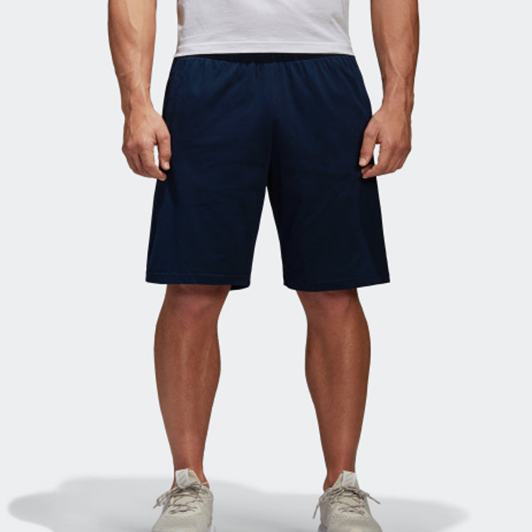 Men's adidas Ess Lin Shor SJ Sports Stylish Knit Navy Blue Shorts BS5028
