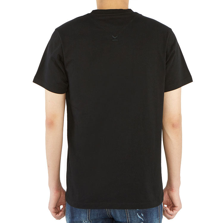 Men's KENZO SS21 Tiger Head Micro Mark Round Neck Short Sleeve Black 5TS0034SA-99