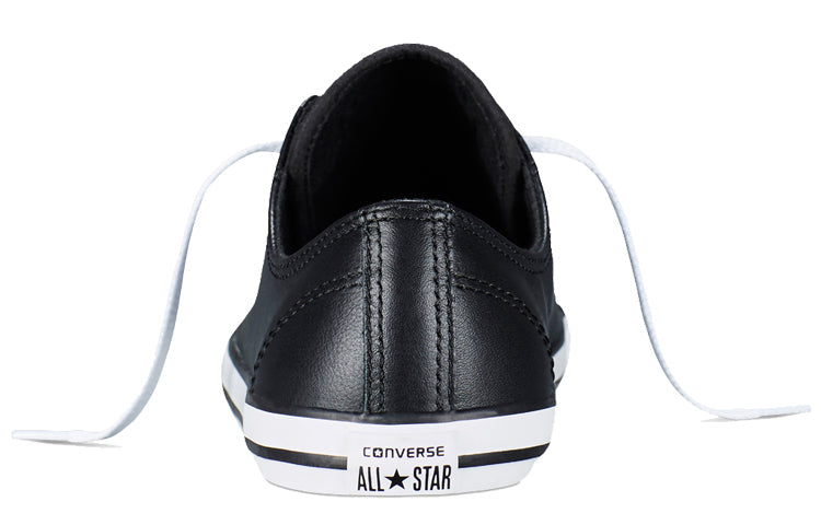 (WMNS) Converse Chuck Taylor All Star Dainty Leather Low Top 'Black White' 537107C