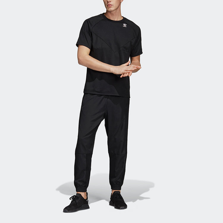 adidas originals Trackpants Solid Color Casual Bundle Feet Sports Long Pants Black DV2003