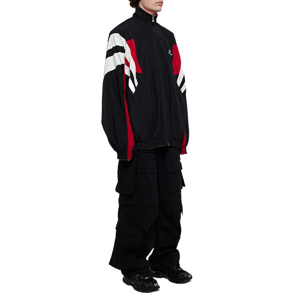 Balenciaga Sporty B Reversible Track Jacket 'Black Red White' 681445TKO481000