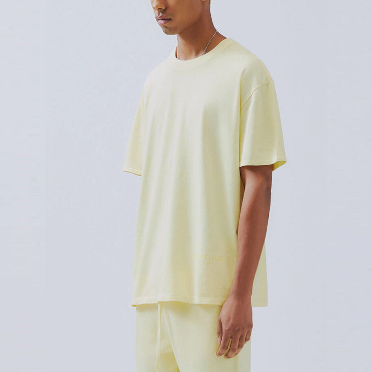 Fear of God Essentials Tee Yellow Logo Short Sleeve Unisex FOG-SS20-95