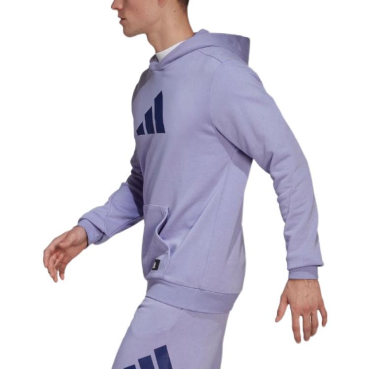 Men's adidas Logo Printing Sports Pullover Japanese Version Light Purple HB0461