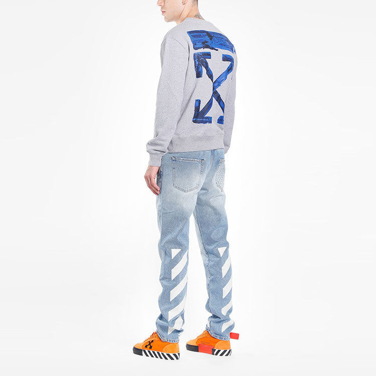 Off-White Acrylic Arrows Slim Crew Neck Sweater OMBA025F19E300100730