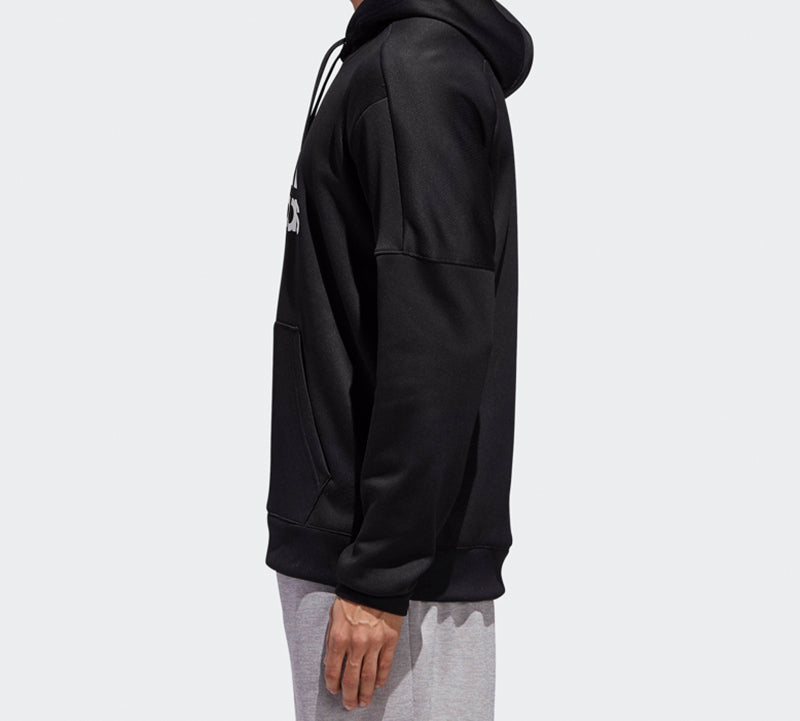 adidas Logo Printing hooded Pullover Sports Black DH9018