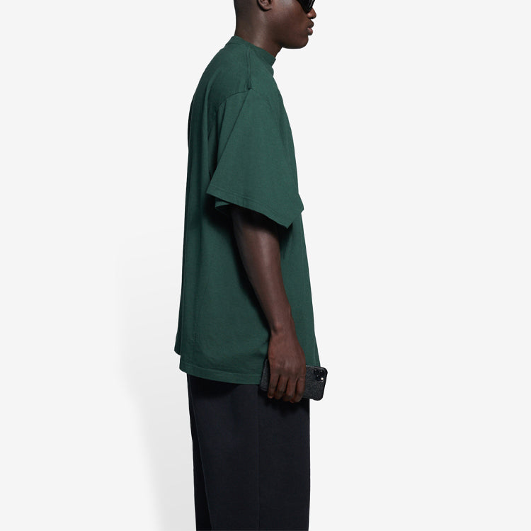Balenciaga UNISEX-Print T-Shirt Large Fit 'Green' 657059TKV973010