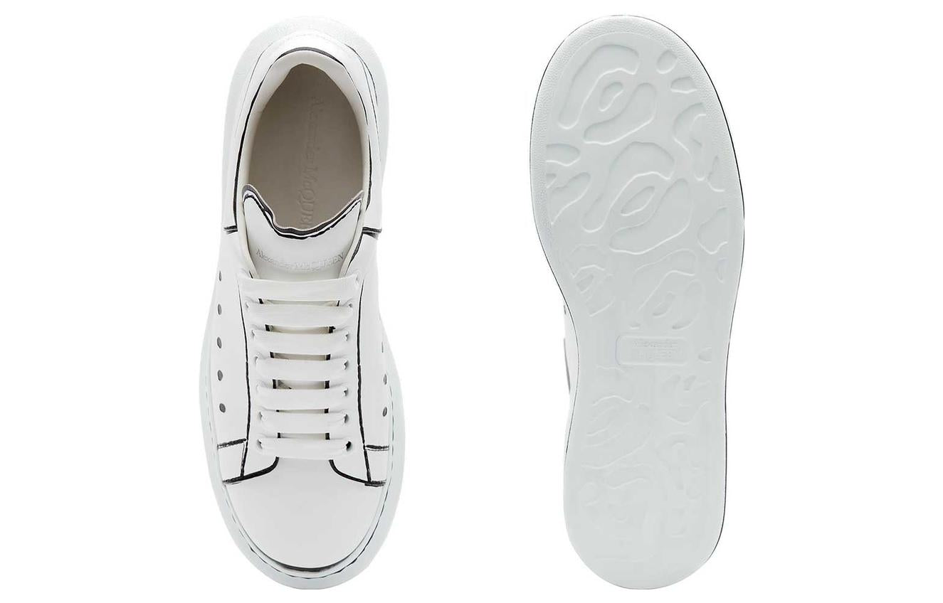 Alexander McQueen Oversized Sneaker 'White Black Outline' 627867WHYBI9061