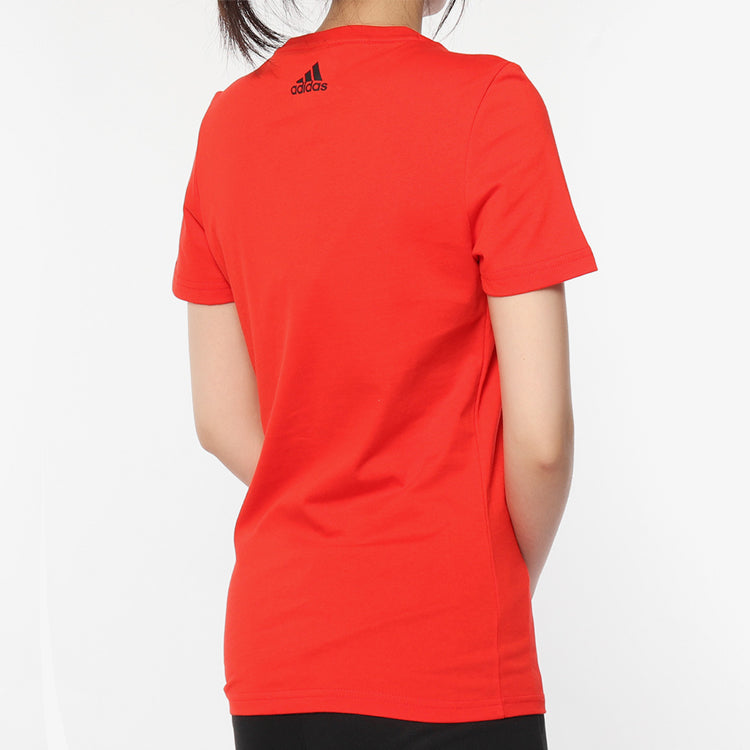 (WMNS) adidas Foil Sports Stylish Round Neck Short Sleeve Red DW5722