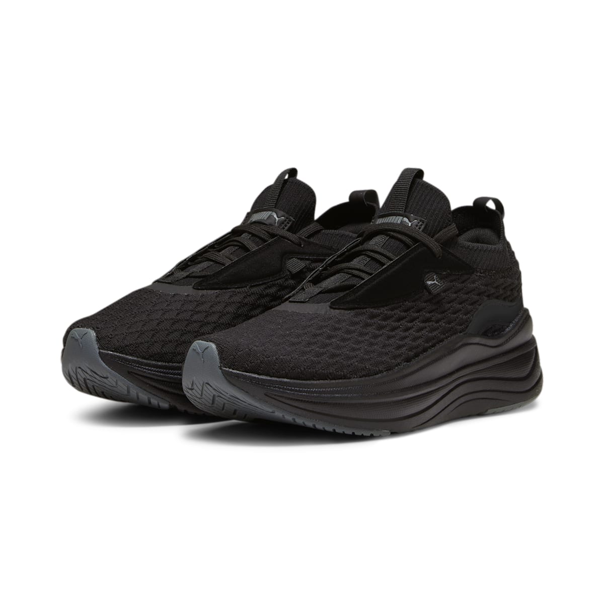 (WMNS) PUMA Softride Sophia Stacked Premium 'Black Cool' 378854-01