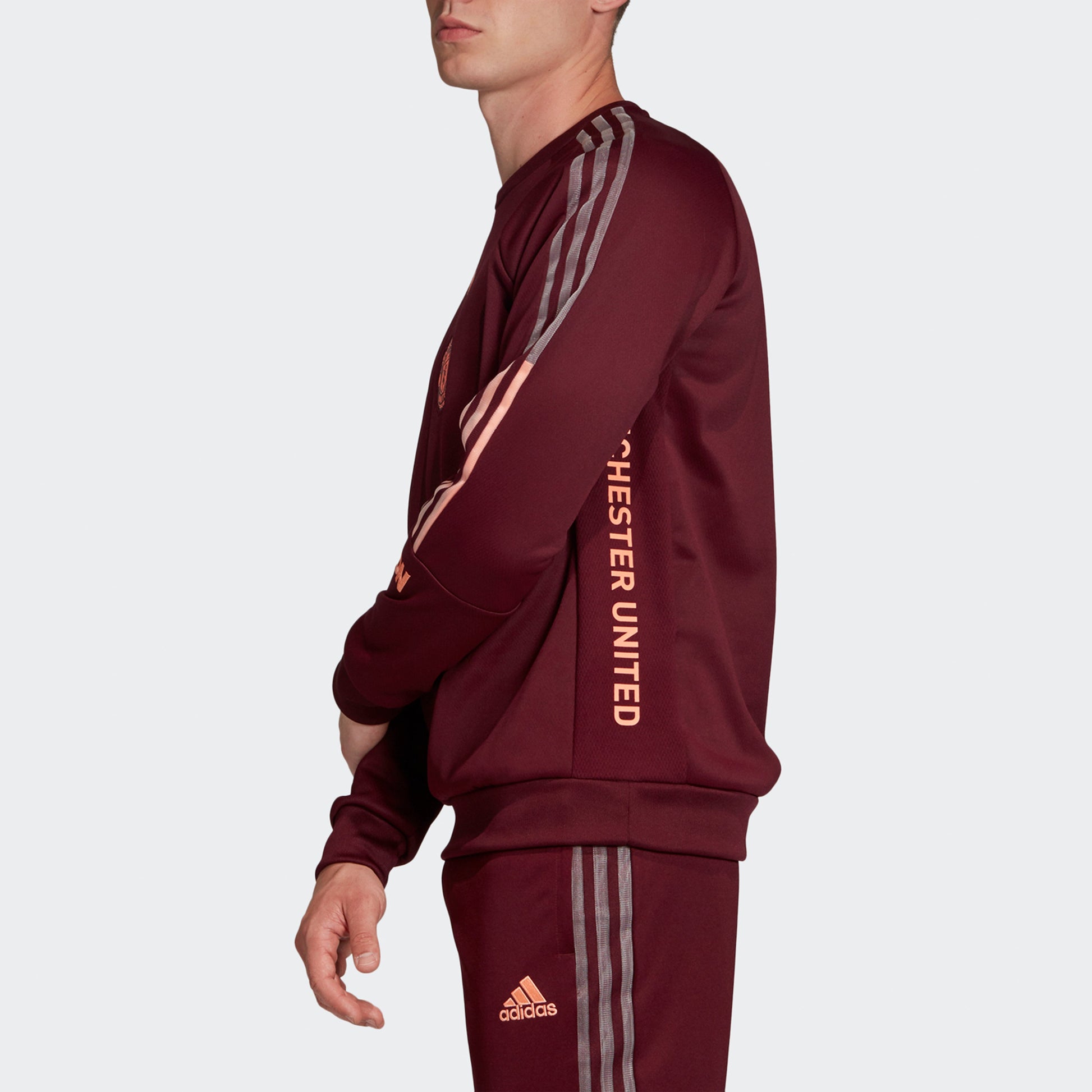 adidas MUFC Travel SWT Manchester United Soccer/Football Sports Pullover Purple FR3863