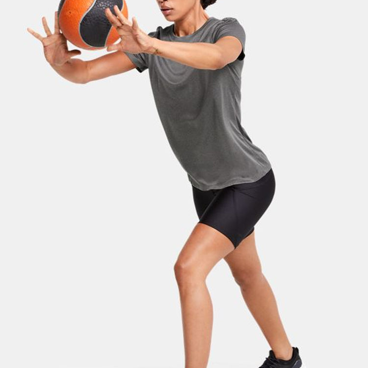 (WMNS) Under Armour UA Velocity Solid Crew Short Sleeve Gray 1298706-090