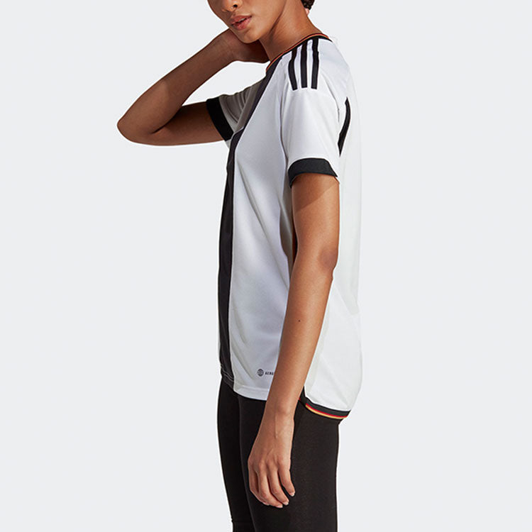 (WMNS) adidas Germany 22 Home Jersey Asia Sizing 'White Black' HF1474