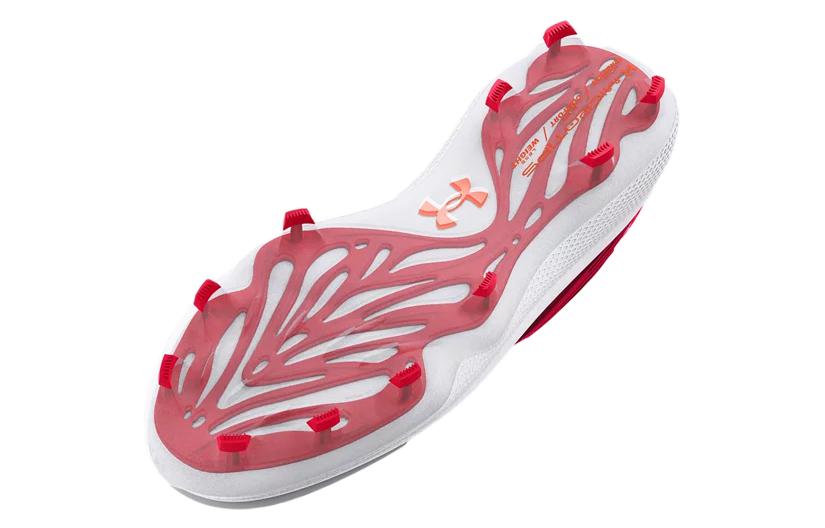 Under Armour Yard Low MT TPU Baseball Cleats 'White Red' 3025591600