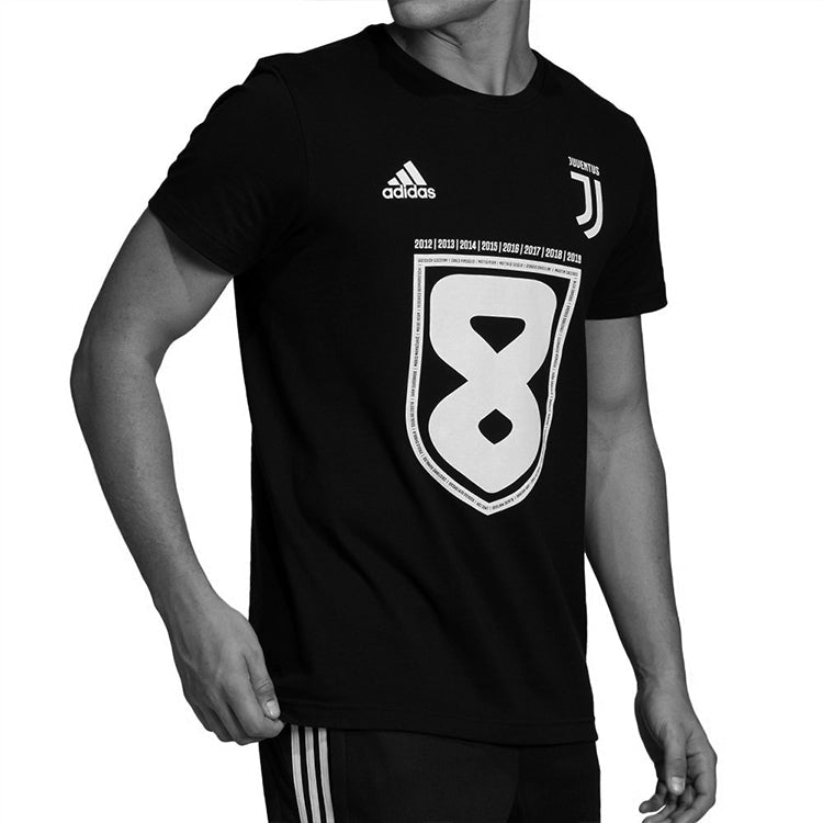Men's adidas Juventus 8 Short Sleeve Black T-Shirt FT5891