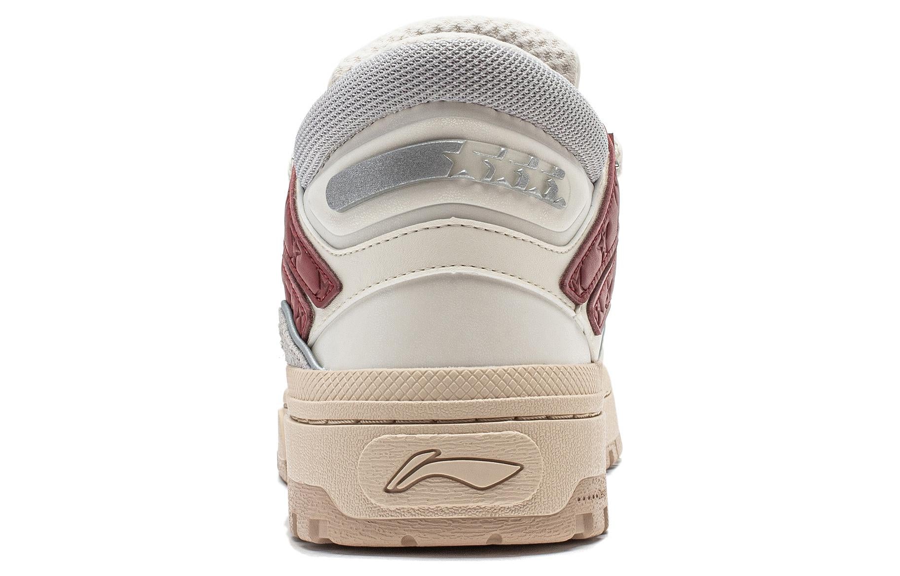 (WMNS) Li-Ning WeiWu Mid 'White Grey Red' AGCT498-1