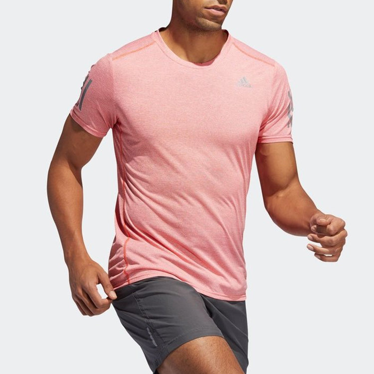 adidas Rs Cooler Ss M Running Sports Short Sleeve Orange EJ7036