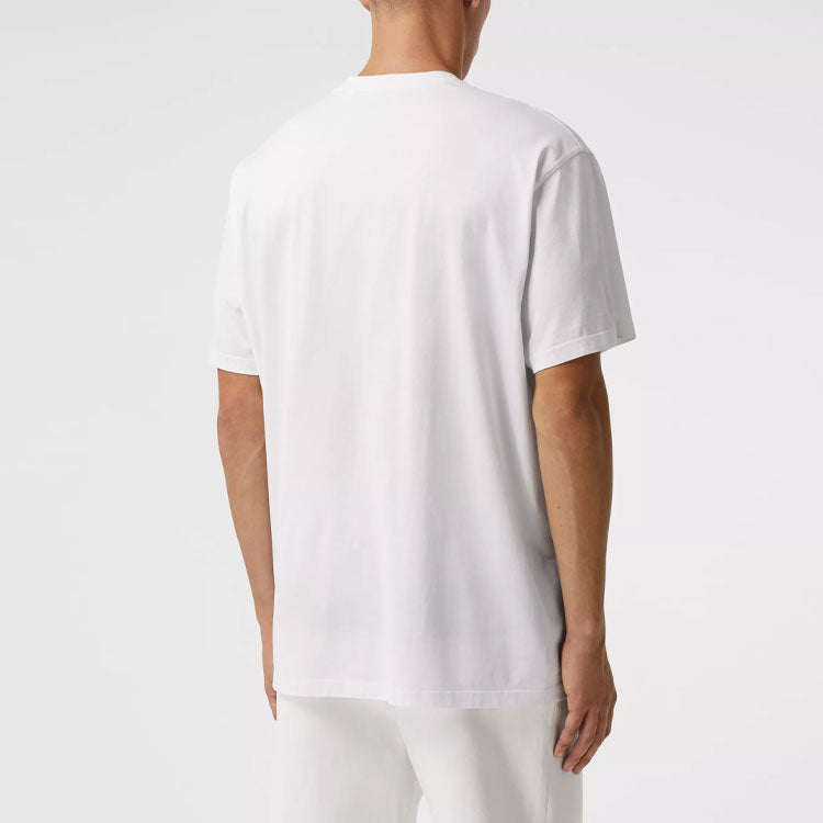 Men's Burberry SS21 Ocean Character Printing Cotton Short Sleeve White 45676141
